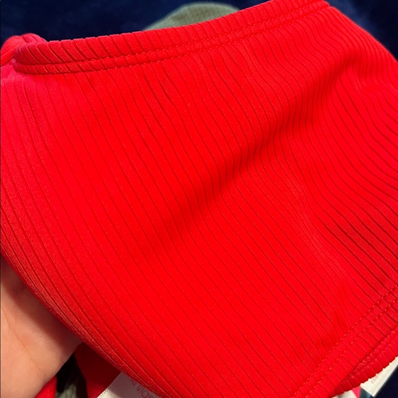 Juniors' NWOT Ribbed Knotted Strap Bralette Bikini Top - Xhilaration in Red XL - Picture 6 of 7